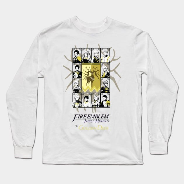 Fire Emblem Three Houses: Golden Deer Featuring Male Byleth Long Sleeve T-Shirt by TheMelRoseGallery